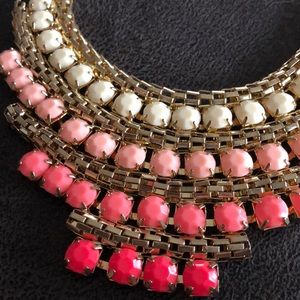 Ombré pink statement necklace